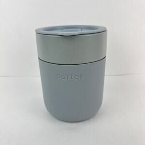 Porter Light Gray Ceramic and Silicone Travel Mug 12 oz.